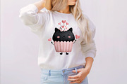 Funny Valentine’s Day Cupcake Clipar, an Illustration by SVGArt (Thumbnail 5 of 8)