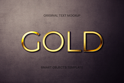 Realistic Gold Text Mockup, a Mockup by Design Squad (Thumbnail 1 of 3)