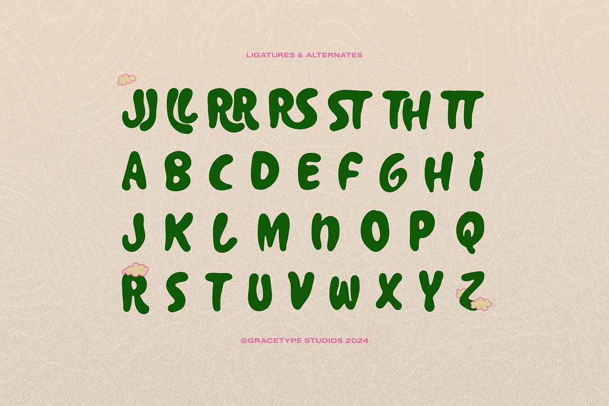 Pops Cloud | Groovy Hand Drawn, a Handwritten Font by gracetype_studio (Photo 12 of 12)