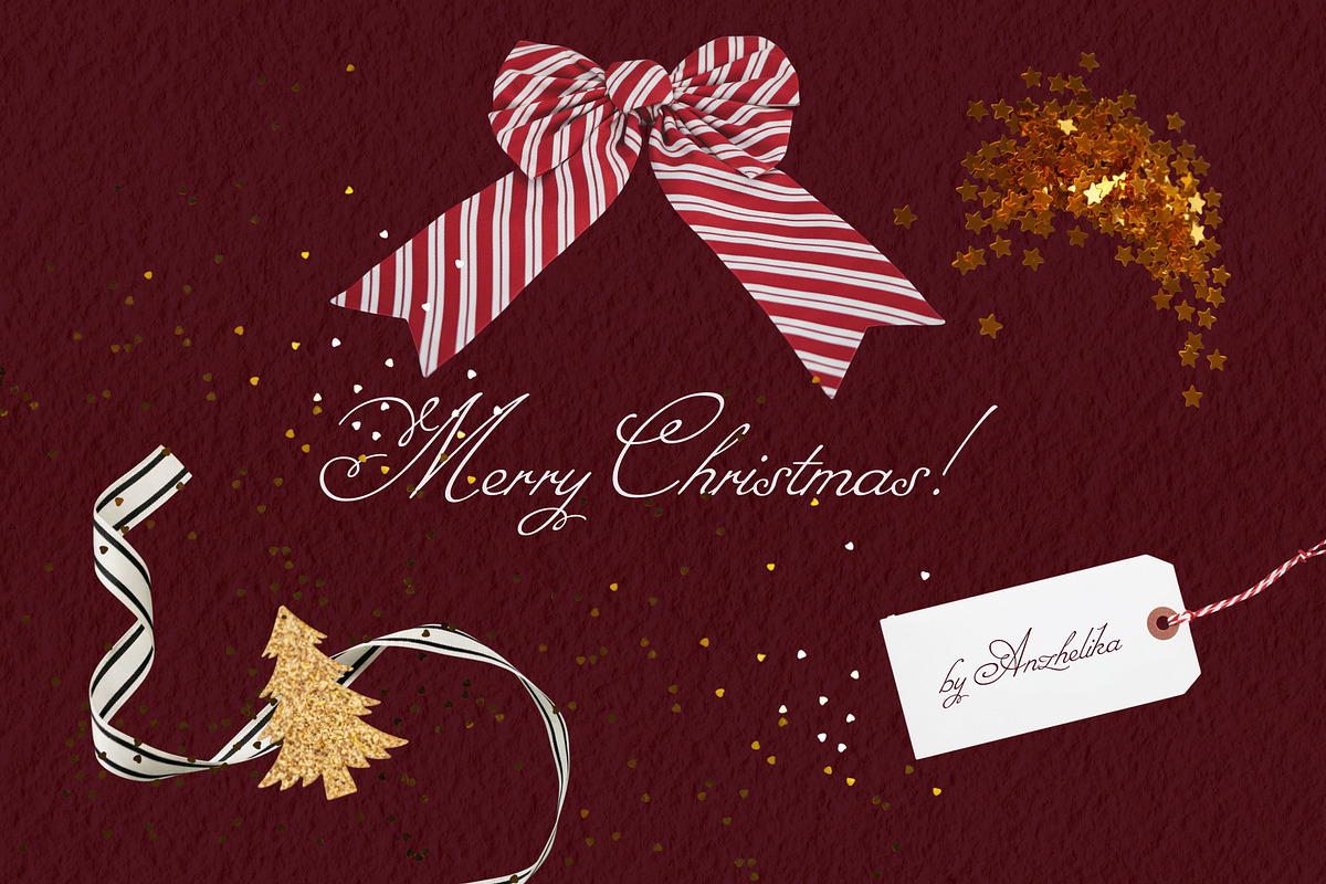 Gift Wrapped in Christmas Ribbons, an Object Graphic by Anzhelika (Photo 12 of 12)
