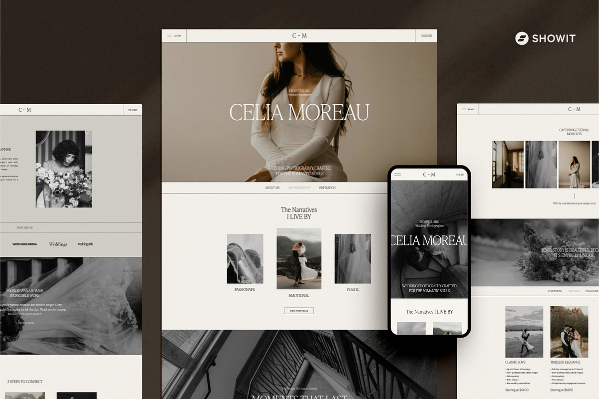 Showit Website Template / Portfolio, a Websites & App Template by The Soft Voice (Photo 1 of 8)