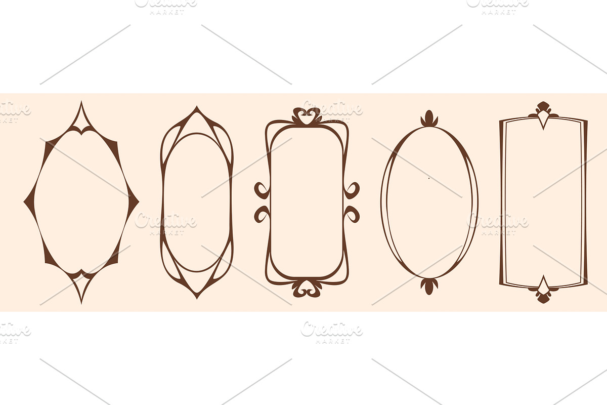 Art Nouveau frames collection on, an Illustration by art PVP - market