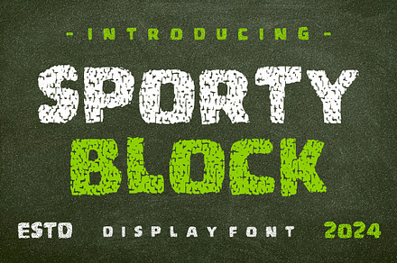 SPORTY BLOCK, a Sans Serif Font by Infinity art Studio