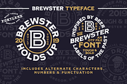 Brewster - Spurred Display Font, a Serif Font by Mahaffey Design Co.  (Thumbnail 1 of 3)