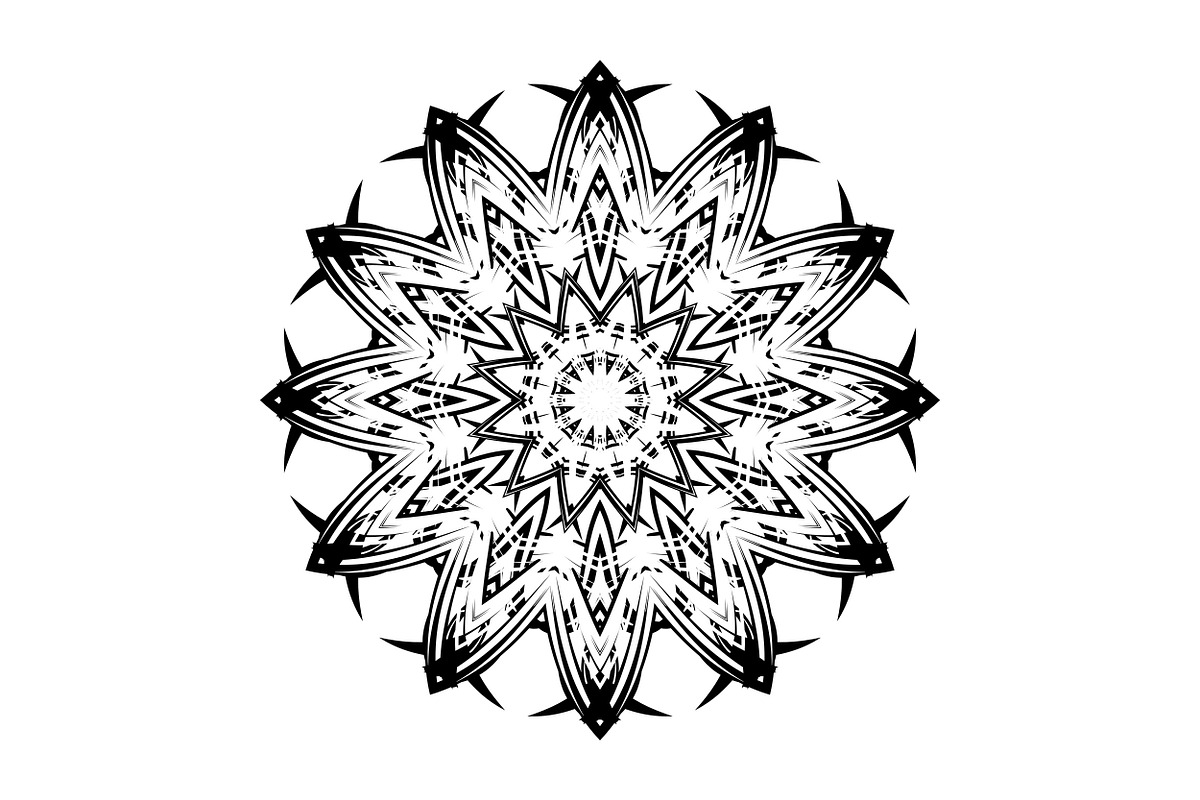 Black White Mandala Illustration Set, a Decorative Illustration by NJ Himel (Photo 55 of 101)