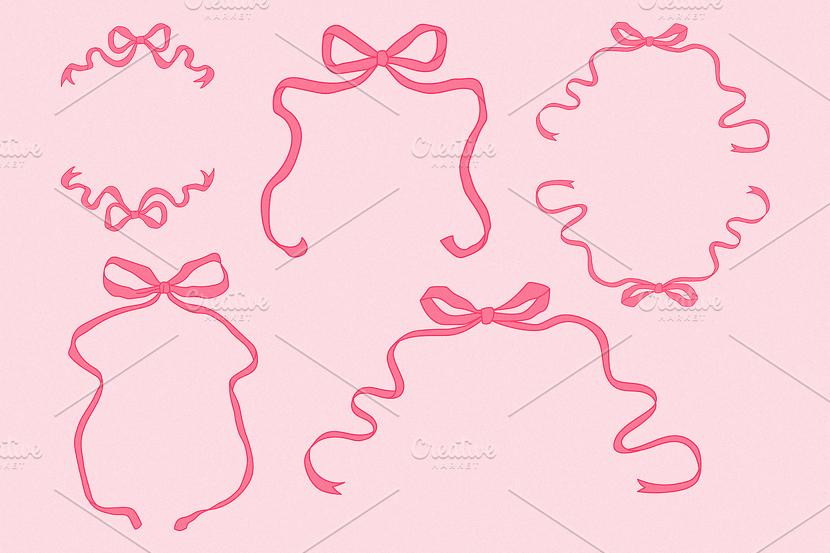 Bows & Frames Hand Drawn Collection, an Object Graphic by Kokoshka (Photo 7 of 13)