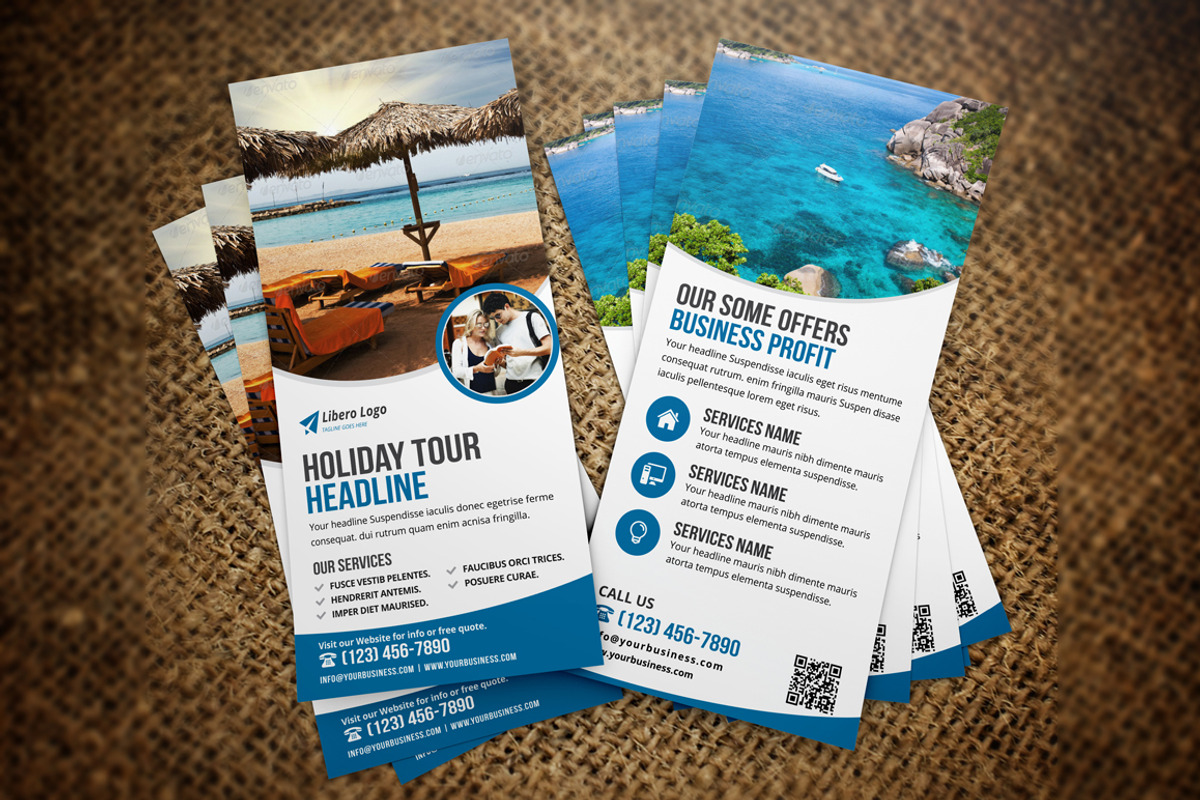 Postcard & Rack card DL Flyer v1, a Card Template by Miyaji75 (Photo 3 of 10)