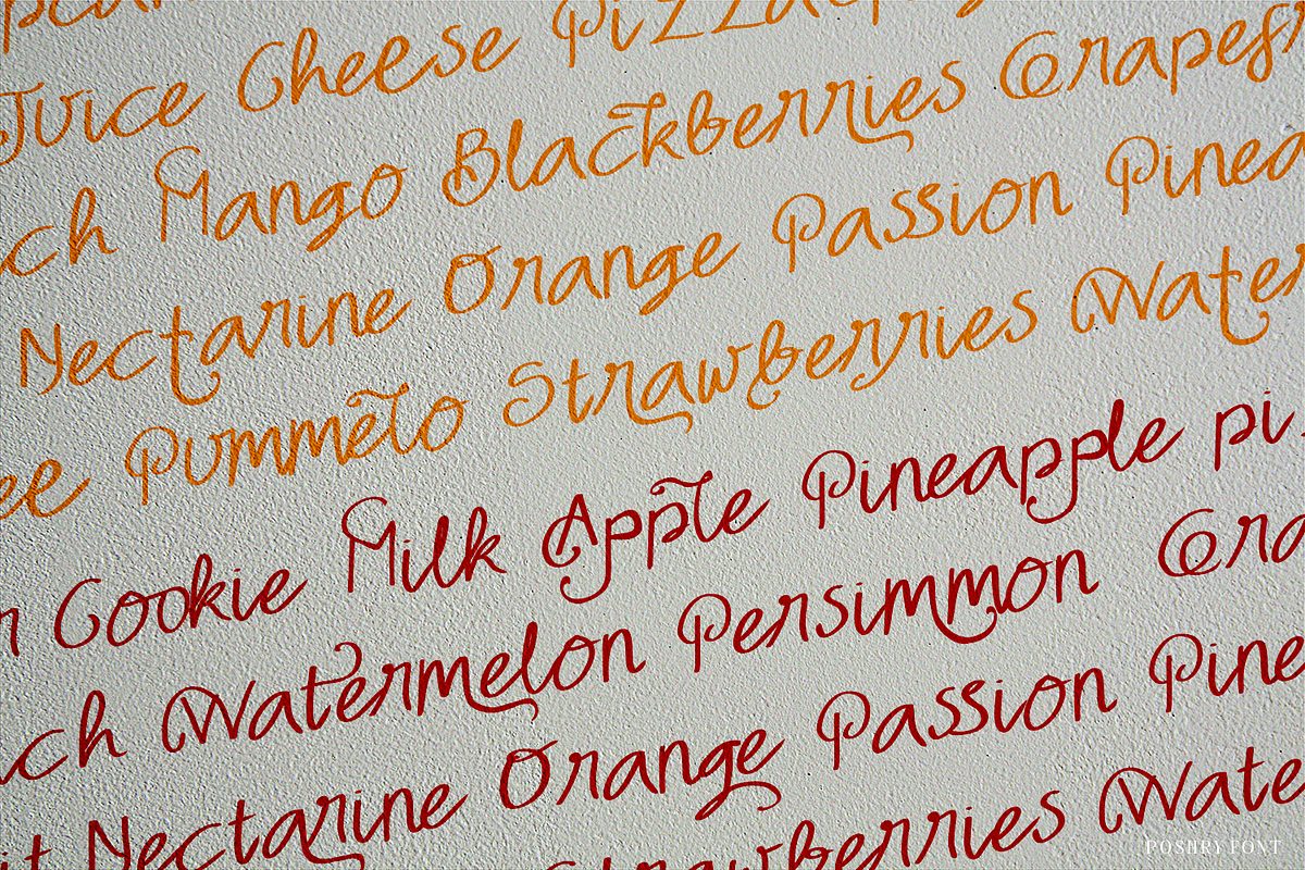 Poshry Handwritten Font, a Handwritten Font by madeDeduk (Photo 6 of 8)