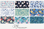 70 blue flower seamless pattern, a Pattern Graphic by Poppy Lane Studio (Thumbnail 8 of 10)