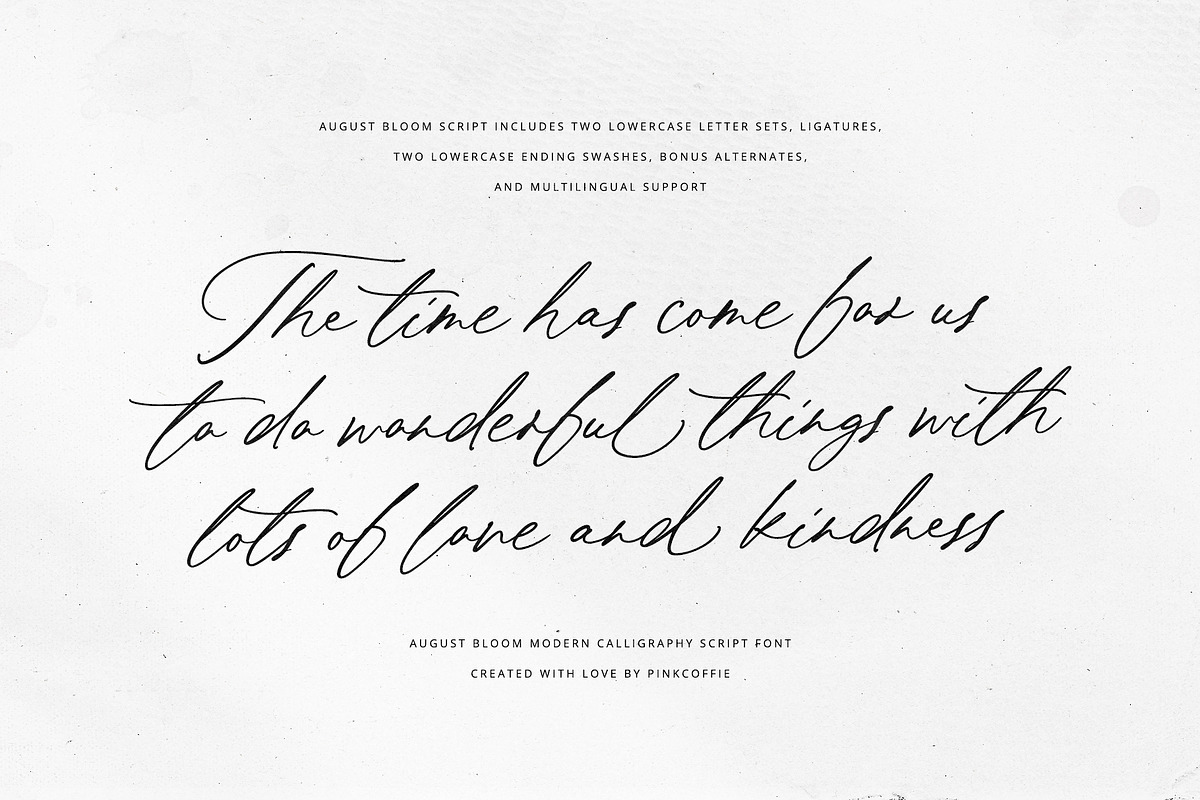 August Bloom | Elegant Script Font, a Script Font by Pink Coffie (Photo 15 of 31)