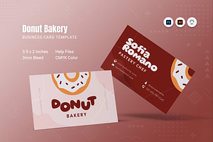 Donut Bakery Business Card, a Business Card Template by Fannan Studio