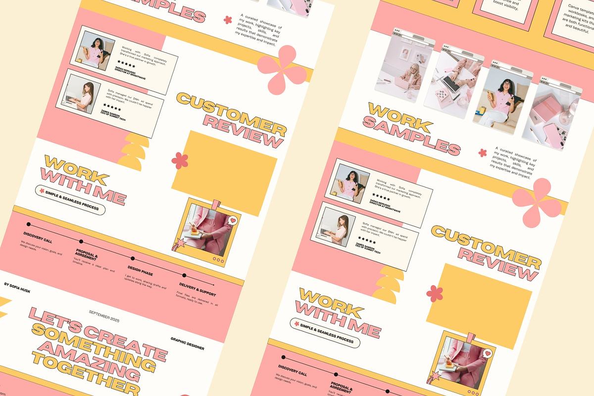 Portfolio Canva Website Template, a Landing Page Template by Anna Design Studio (Photo 5 of 8)