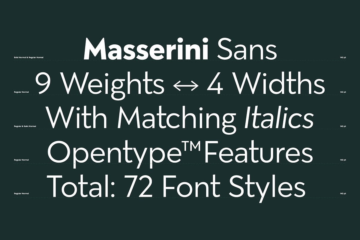 Masserini Superfamily (65% Off), a Sans Serif Font by Sundance Tipografia (Photo 2 of 15)