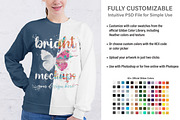 Gildan 18000 Sweatshirt Mock Up, a Print Template by BrightMockups (Thumbnail 2 of 3)