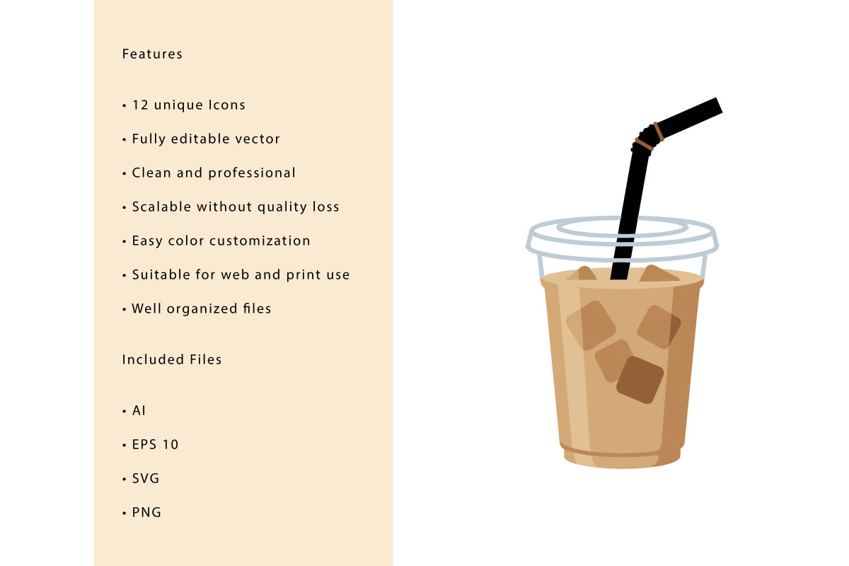 Coffee Vector Icons Pack, a Food Illustration by vectorstank (Photo 2 of 3)