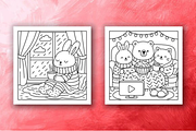 Fuzzy Hygge Cozy Coloring Pages, an Animal Illustration by Ink Gallery (Thumbnail 2 of 4)