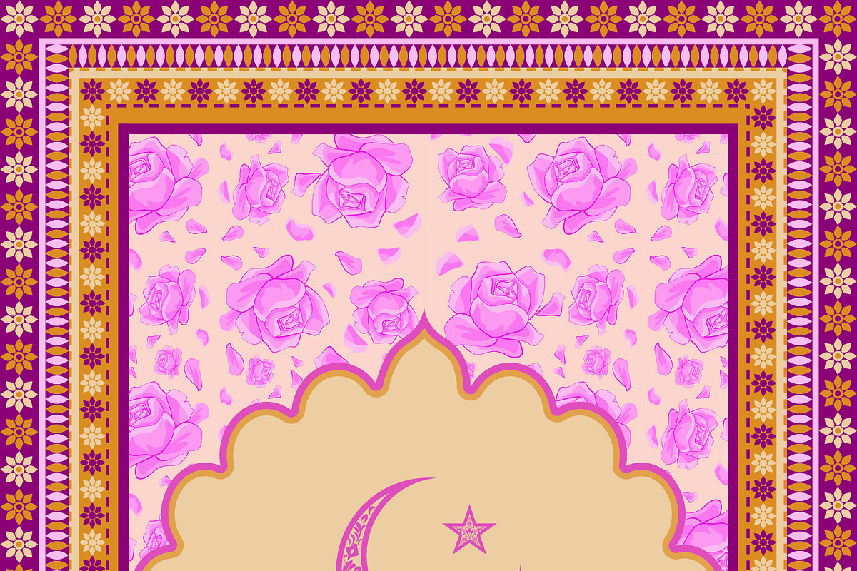 pink Muslim rug, a Graphic by ThaiByGaew