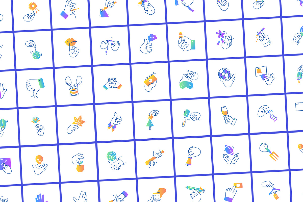 Hand Doodles Bundle, a Duotone Icon by Prosymbols (Photo 3 of 4)