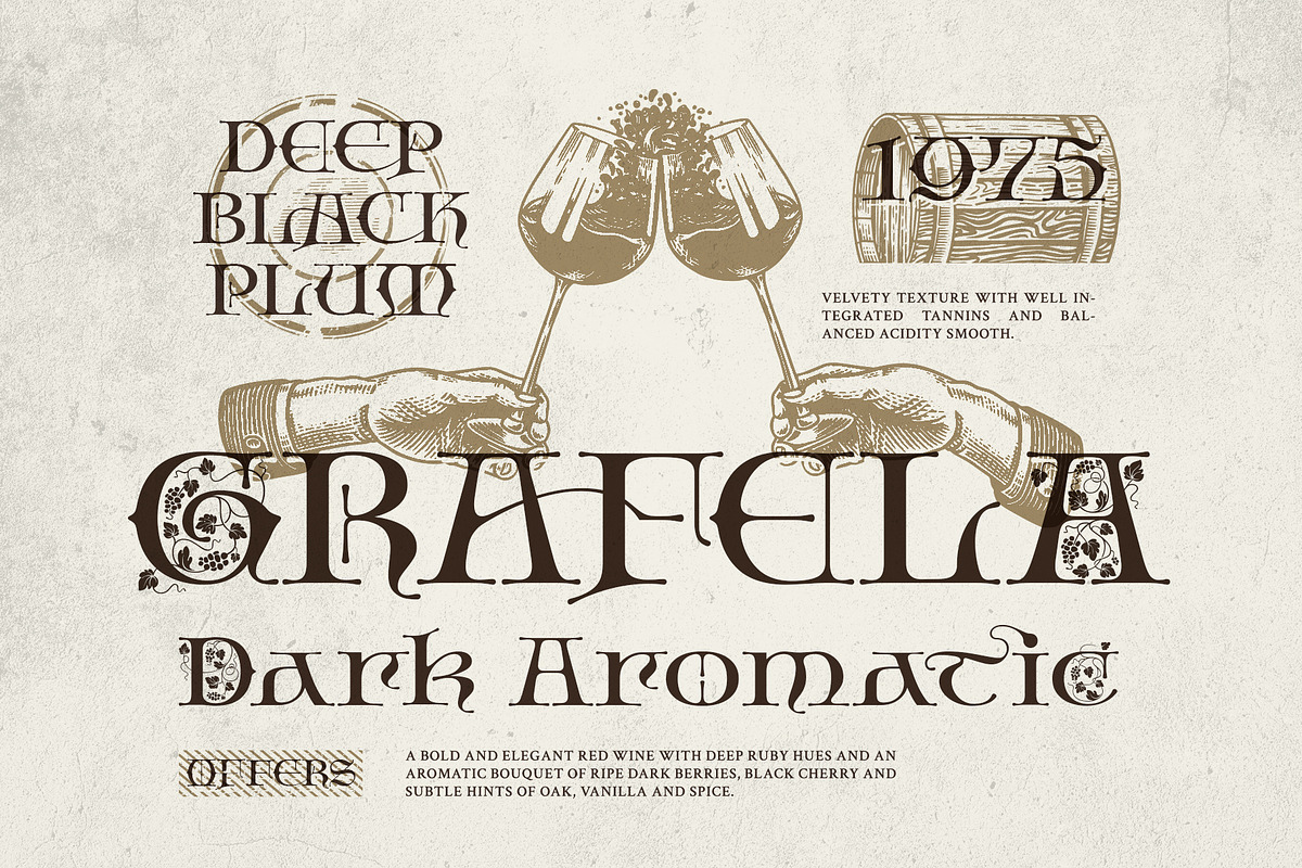 Bherios Grape Typeface, a Serif Font by alit design (Photo 3 of 18)