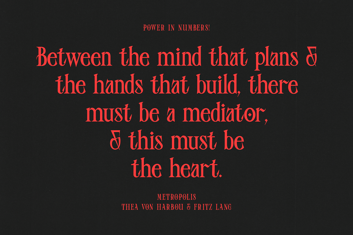 Baroness Beatrice by Want Studio, a Blackletter Font by Want Studio (Photo 5 of 6)