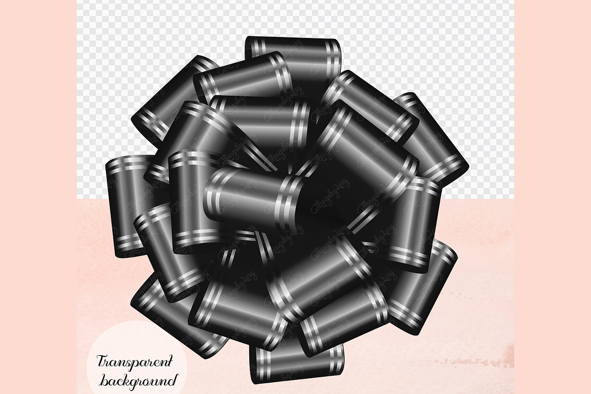 56 Black Satin Bows and Ribbons PNG, an Object Graphic by ThingsbyLary (Photo 10 of 10)