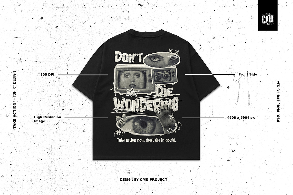 Take Action T-Shirt Design Collage, an Object Graphic by Cmd Project (Photo 3 of 9)