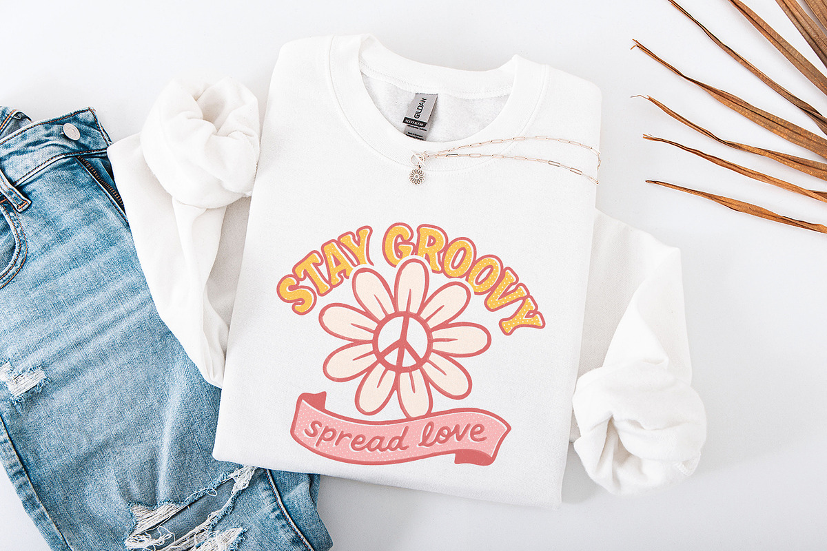 Stay Groovy Spread Love PNG, Retro, an Illustration by SharpMarketplace (Photo 4 of 9)
