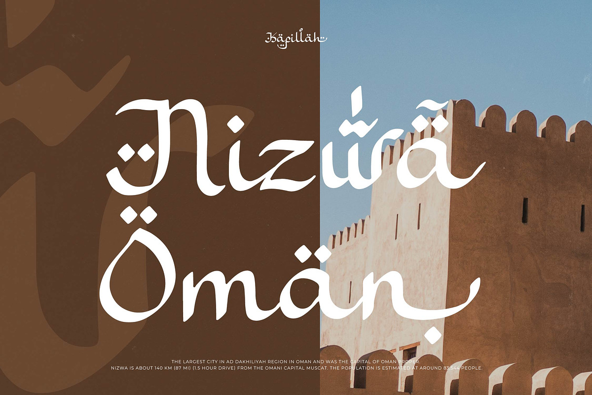 Kafillah | Arabic Style Typeface, a Script Font by Denustudios (Photo 7 of 15)