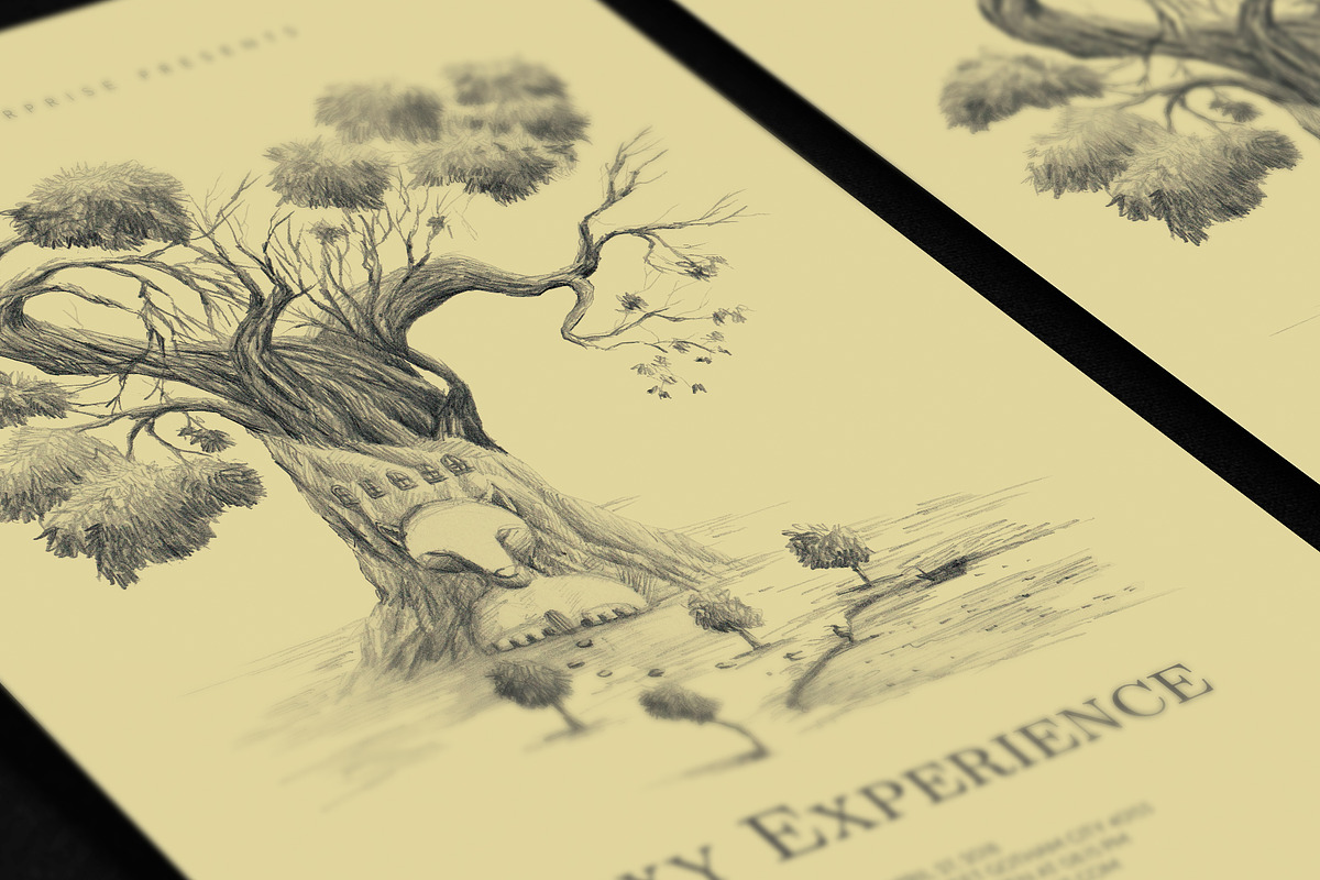 Hand Drawn Fox Tree Flyer, a Flyer Template by ashenterprise (Photo 3 of 5)