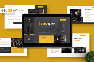 Lawyer - Law Google Slide, a Presentation Template by Deepslide Studio