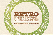 Retro Spirals - Scaleable Vector, a Decorative Illustration by LydiaDistracted (Thumbnail 1 of 3)