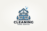 home cleaning service flat logo, a Branding & Logo Template by Blazybone (Thumbnail 2 of 2)