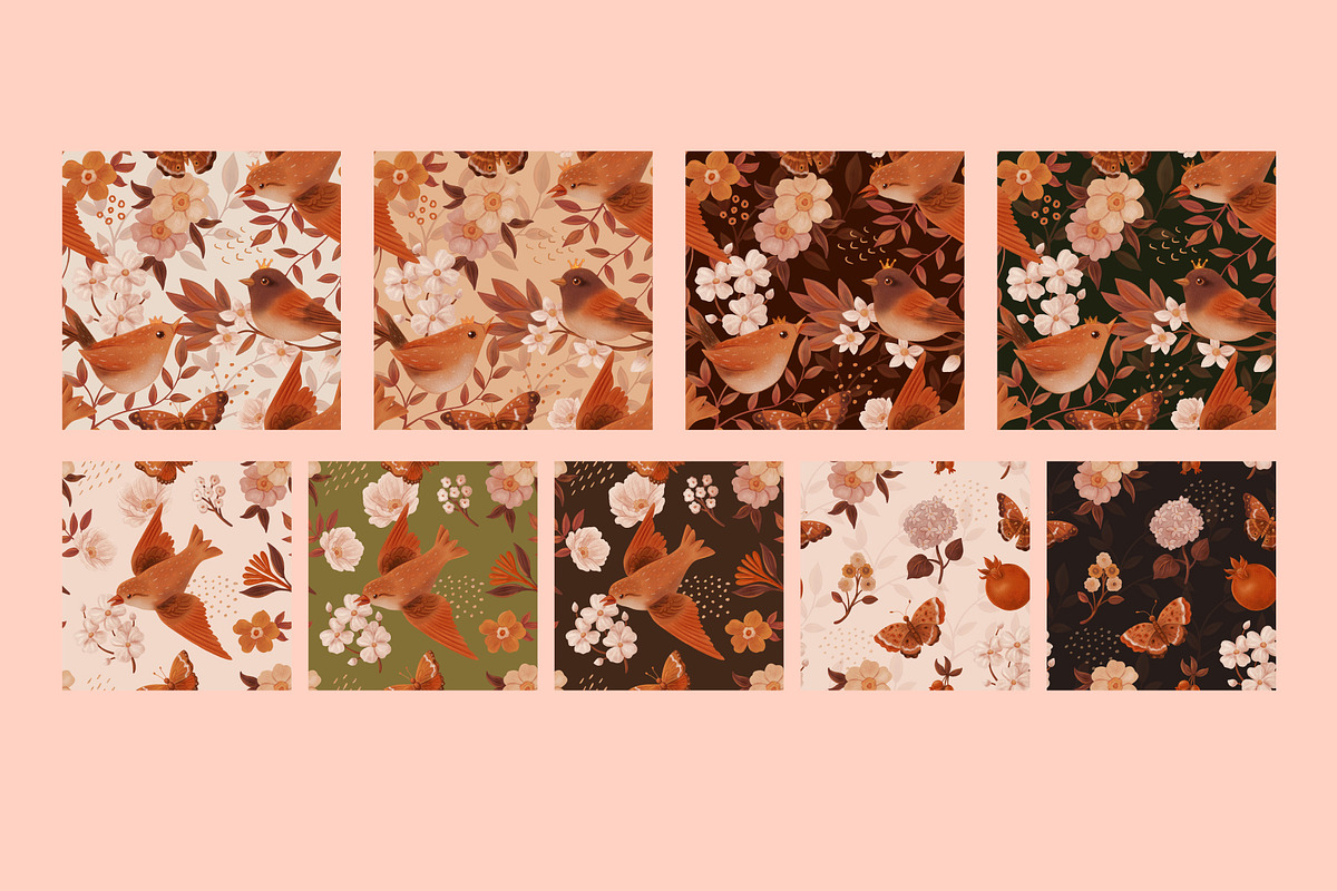 Magic Garden elements and patterns, a Pattern Graphic by Tiger and Flower (Photo 11 of 19)