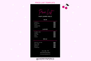 Price List Flyer, Canva Template, a Social Media Template by Cherry Paper Co (Thumbnail 1 of 3)