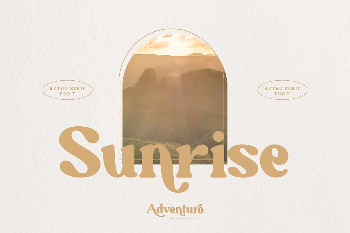 Adventuro – Retro Serif Font, a Serif Font by Pen Culture (Photo 5 of 12)