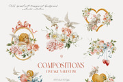 AMOUR - Vintage Valentine, a Seasonal Illustration by AleksaArt (Thumbnail 9 of 14)