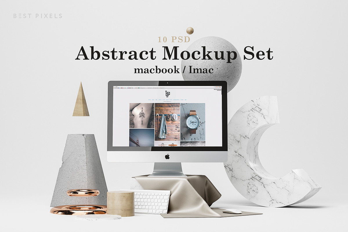 Abstract Mockup Set, a Mac Mockup by Best Pixels™ (Photo 1 of 10)