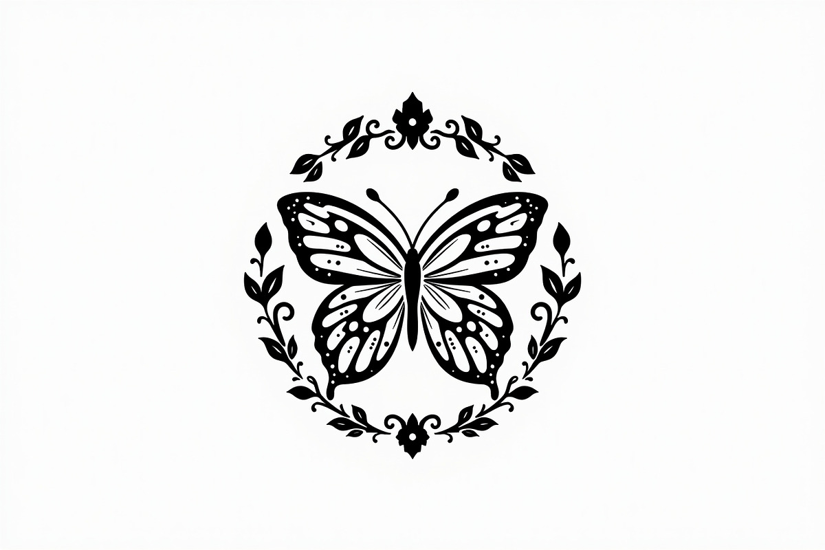 Butterfly Laurel Wreath Bundle, an Illustration by Designs_River (Photo 7 of 7)