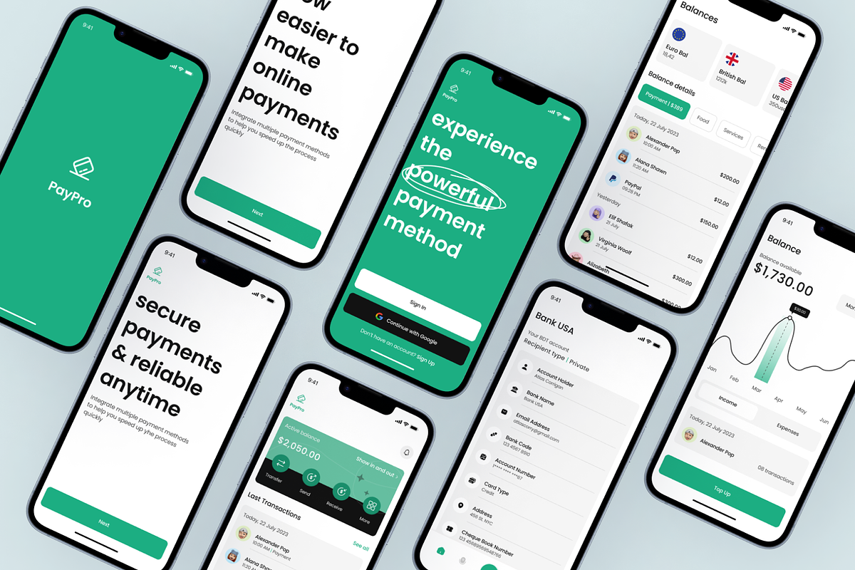 Paypro - Finance App UI Kit, an UI Kit Template by Digibulbo