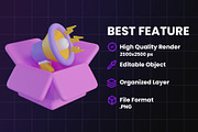 3D Digital Marketing Icon, an Object Graphic by Artnivora.Std (Thumbnail 3 of 4)