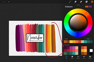 November Procreate Color Palette