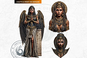 Isis Egyptian goddess clipart set, a Person Illustration by ThatsDesignArt (Thumbnail 8 of 10)