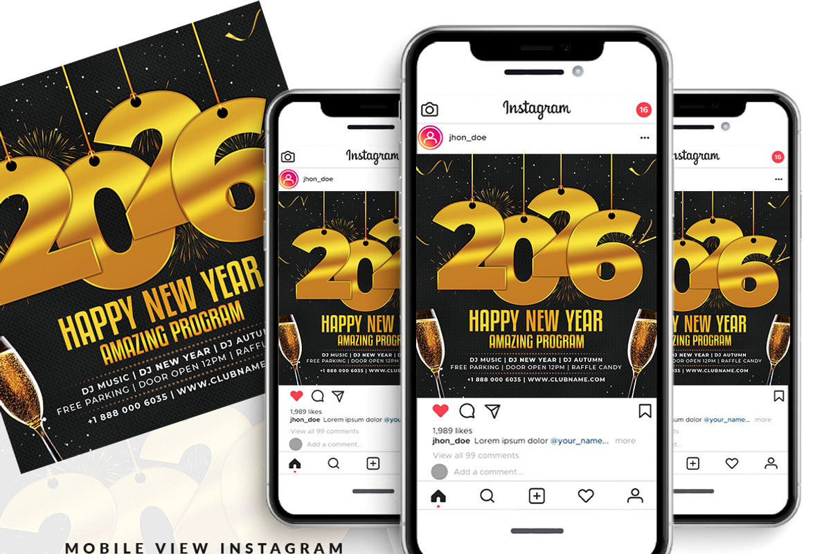 New Year Flyer, a Flyer Template by AfzaalGraphics (Photo 2 of 2)