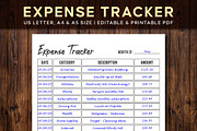 Editable Expense Tracker, a Stationery Template by Graphicsnext (Thumbnail 1 of 7)