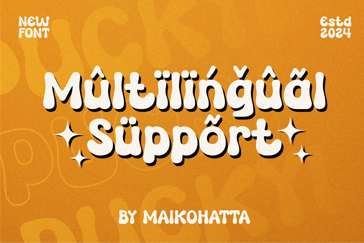 Puckyla - Bubble Display Font, a Sans Serif Font by MaikoHatta (Photo 2 of 8)