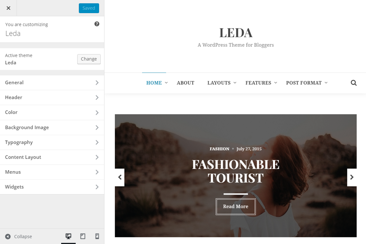 Leda WordPress Theme, a WordPress Template by Theme Junkie (Photo 3 of 4)