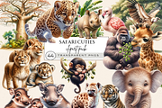 SAFARI JUNGLE ANIMALS CLIPART PACK, an Animal Illustration by Daring Digies (Thumbnail 1 of 10)