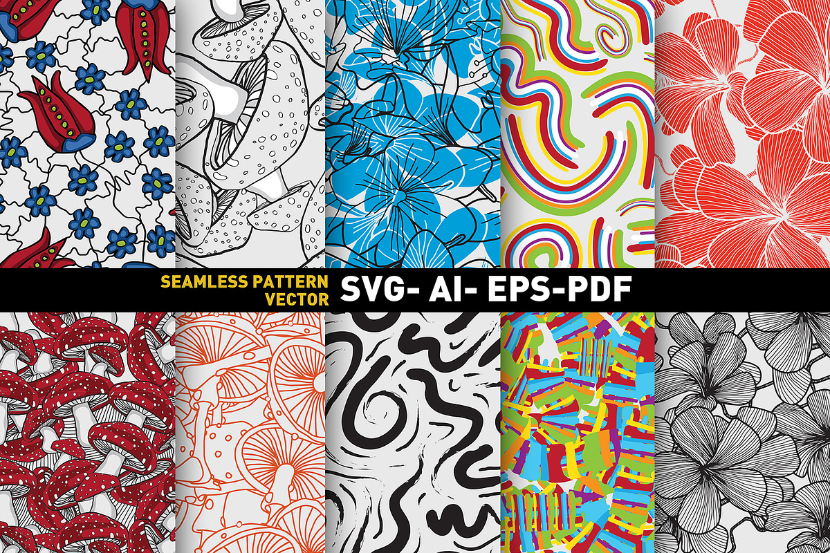 Seamless Pattern Bundle, a Pattern Graphic by akropol (Photo 1 of 3)