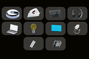 Electronic & Appliances 3D Icon Pack, a 3D by baii09 (Thumbnail 3 of 4)
