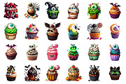 Spooky Sweet Halloween Cupcakes PNG, an Illustration by SinaCreation (Thumbnail 2 of 7)